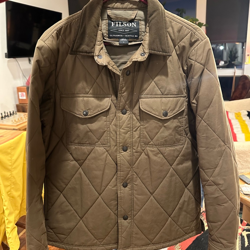 Filson Men's Quilted Jac Shirt - Olive, size S